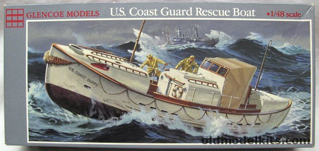 Glencoe 1/48 US Coast Guard Rescue Boat, 05301 plastic model kit